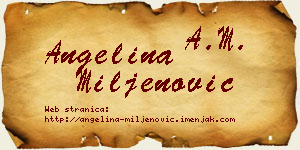 Angelina Miljenović vizit kartica
